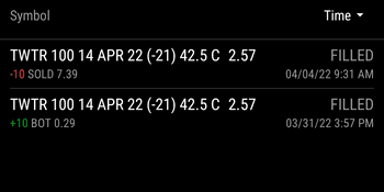 Image of a Options trade